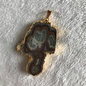 Stalactite slice pendant